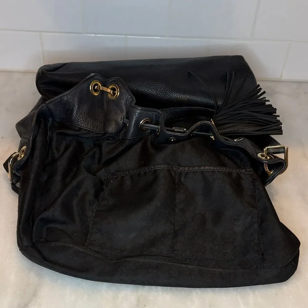 Michael Kors Purse Leather Handbag Camden Large Pebbled Hobo Pocketbook Bag